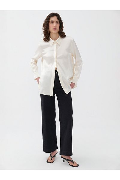 Nocturne Draped Satin Shirt