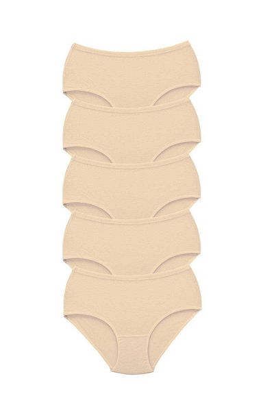 AC BOX 5 Pieces Tutku Women's High Waist Bato Thick Rubber Panties Skin