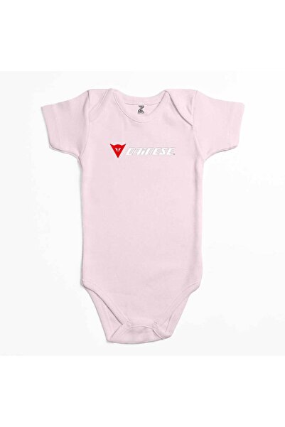 CrowsGate بدلة أطفال باللون الوردي بنص شعار Dainese