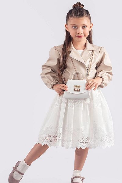 Tivido Girl's Lace Evening Dress with Jacket