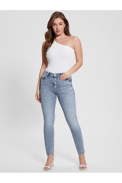 Guess 1981 Blugi skinny pentru femei cu nasturi expusi