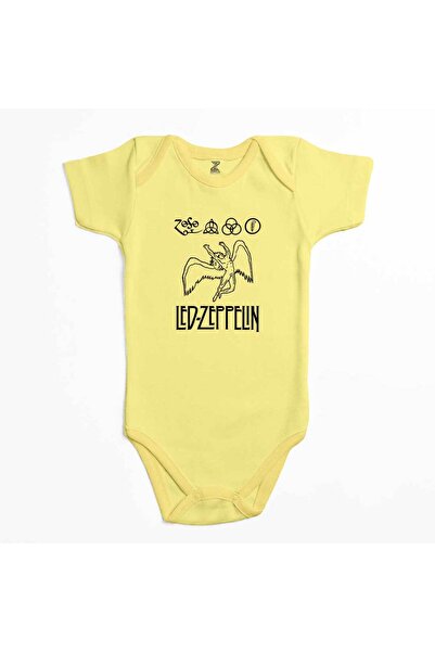 CrowsGate بدلة أطفال من Led Zeppelin Zoso باللون الأصفر