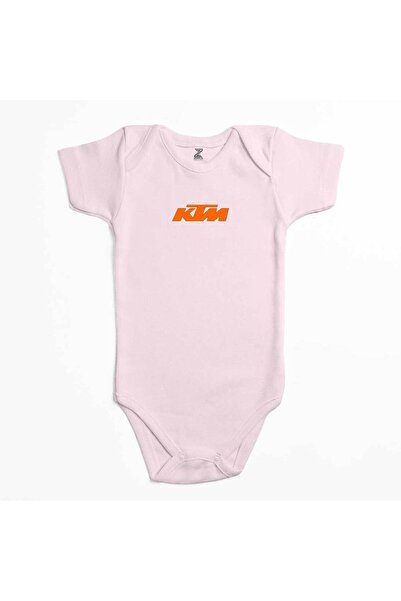 CrowsGate بدلة أطفال باللون البرتقالي بشعار KTM باللون الوردي