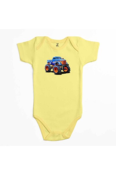 CrowsGate بدلة أطفال من Monster Truck SUV باللون الأصفر