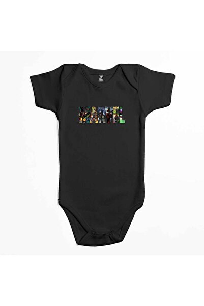 CrowsGate Marvel Heroes in Post Black Color Baby Bodysuit
