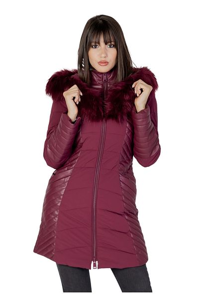 Burgundy guess coat sales