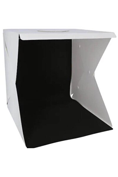 asell store 20 x 20 CM Profesyonel Stüdyo Led Işıklı Çift Sıra Ürün Fotoğraf Çekim Çadırı