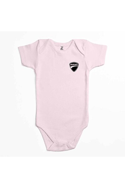 CrowsGate بدلة أطفال بشعار Ducati Scrambler باللون الوردي