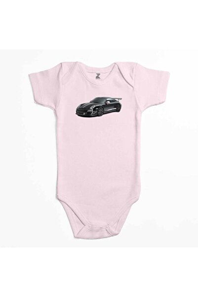 CrowsGate Porsche 911 Gt3 Pink Color Baby Bodysuit