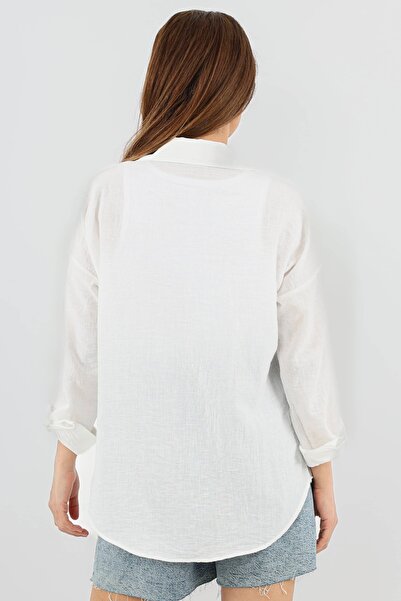 Ritnice Women's Well Ecru Linen Shirt