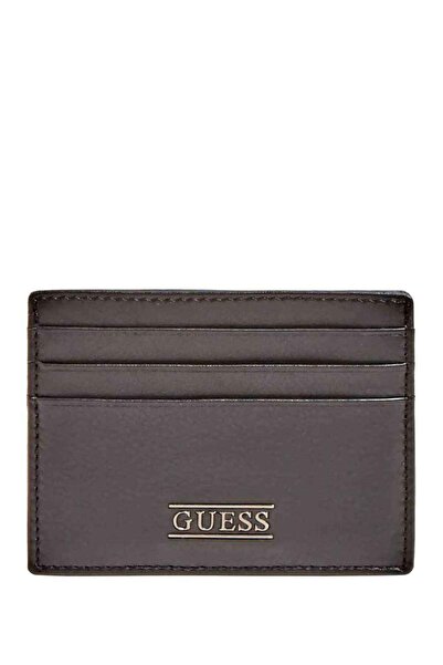 Guess New Boston, Leather Card Holder, Black, For Men