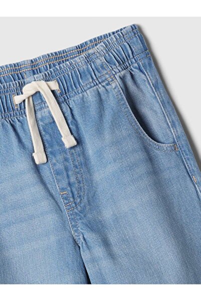 GAP Kız Çocuk Açık Mavi Easy Wide Leg Jean Pantolon
