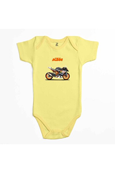 CrowsGate Ktm Rc 390 Yellow Color Baby Bodysuit