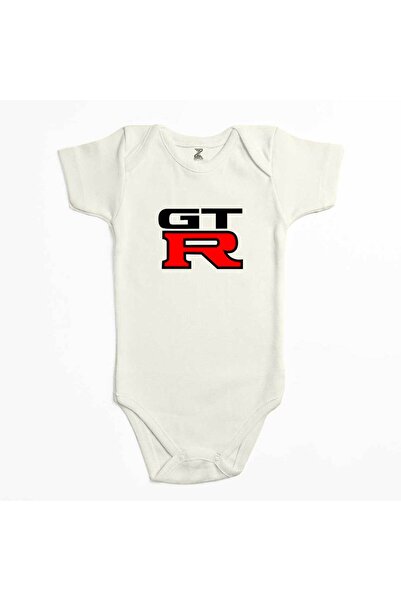 CrowsGate بدلة أطفال بشعار Nissan GTR بلون إكرو