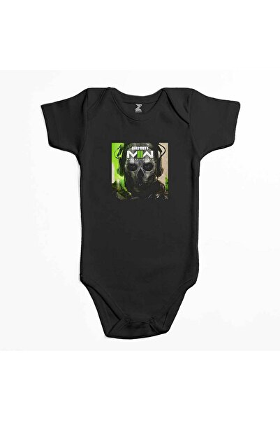 CrowsGate Call of Modern Warfare Ii Ghost Black Color Baby Bodysuit