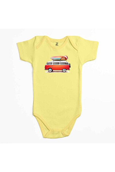 CrowsGate فولكس واجن كارافان هوليداي لون أصفر بدلة أطفال