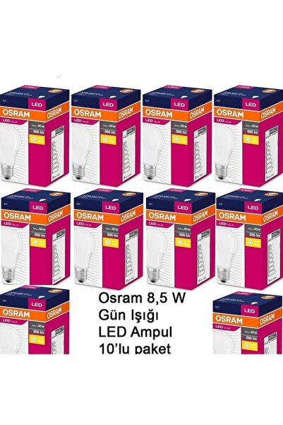 Osram Led Value Ampul Sarı Işık 8.5 W 60Watt 10 Adet
