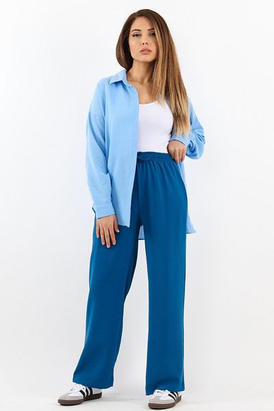 Ritnice Pantaloni Ayrobin de damă, relaxați, cu talie elastică, cu croială dreaptă
