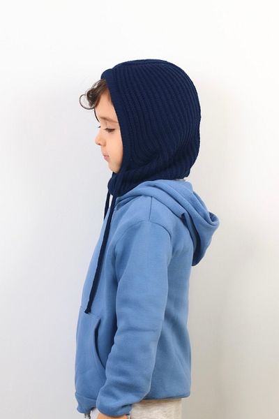 Ritnice Tricotaj pentru copii cu șiruri Balaclava bleumarin Beretă / Articole pentru cap