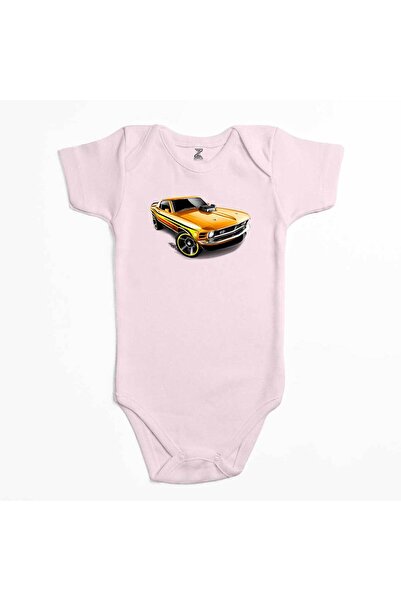 CrowsGate Ford Must. Mach 1 Pink Color Baby Bodysuit
