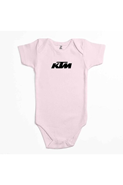 CrowsGate بدلة أطفال باللون الأسود بشعار KTM باللون الوردي
