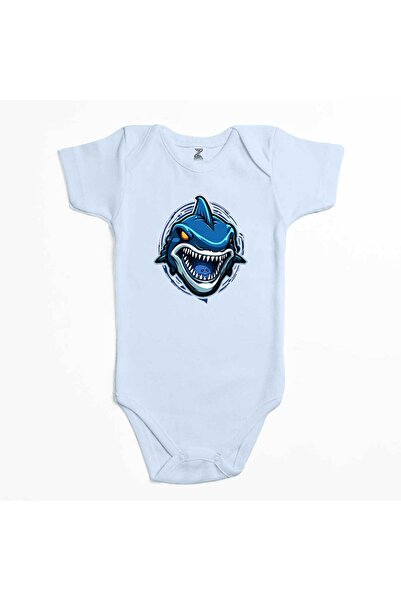 CrowsGate بدلة جسم الطفل باللون الأزرق القرش الأزرق اللون الأزرق