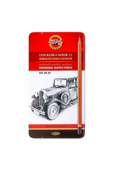 Koh-i Noor Kohinoor 1510 8B-2H Graduated Pencil Set / 1512