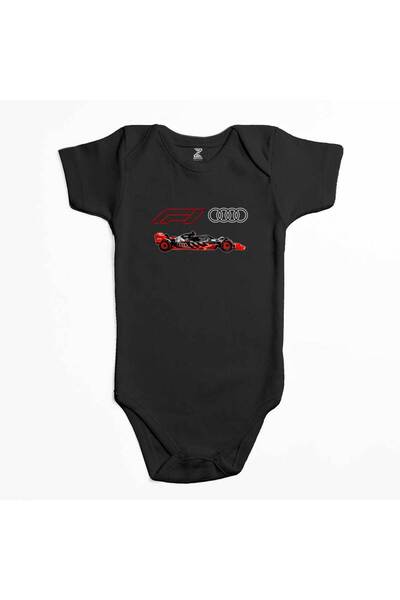 CrowsGate بدلة أطفال بشعار سيارة F1 Audi باللون الأسود
