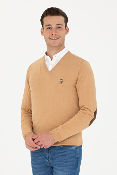 U.S. Polo Assn. Мъжки меланжиран пуловер Basic 50269006 -Vr123