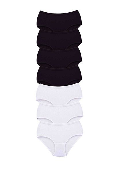 Angoravi 7 Pieces Tutku Women's High Waist Bato Thick Rubber Panties S4