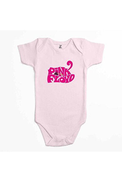 CrowsGate Pink Floyd Black Text Pink Color Baby Bodysuit