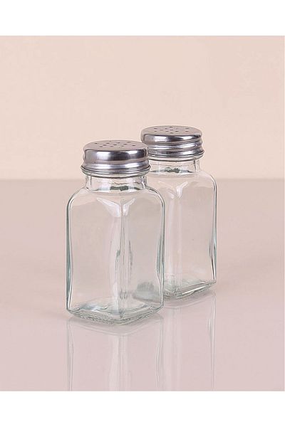 MR RZN STORE Double Glass Salt Shaker