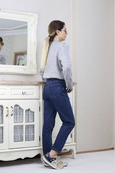 Ritnice Jean mom bleumarin pentru damă