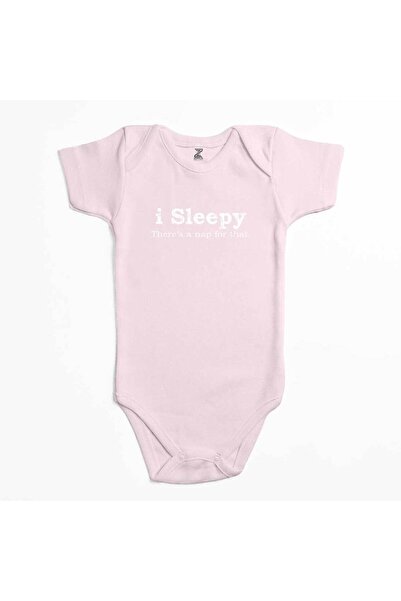 CrowsGate I Sleepy Pink Color Baby Bodysuit
