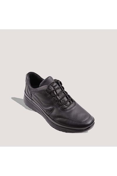 MARCOMEN 17168 Men's Leather Casual Shoes - Black - 40