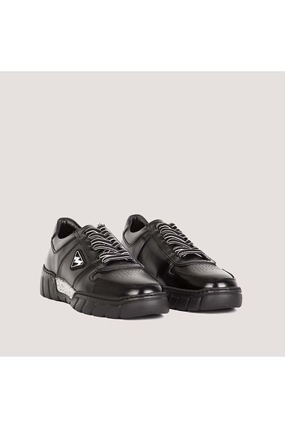 MARCOMEN 19503 Men's Leather Casual Shoes - Black - 43