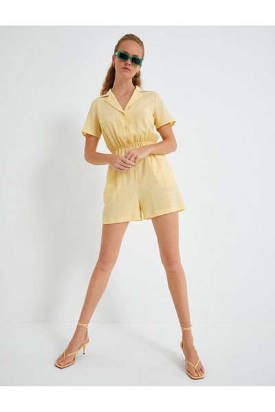 Koton Overall mit Hemdkragen und Popeline-Shorts