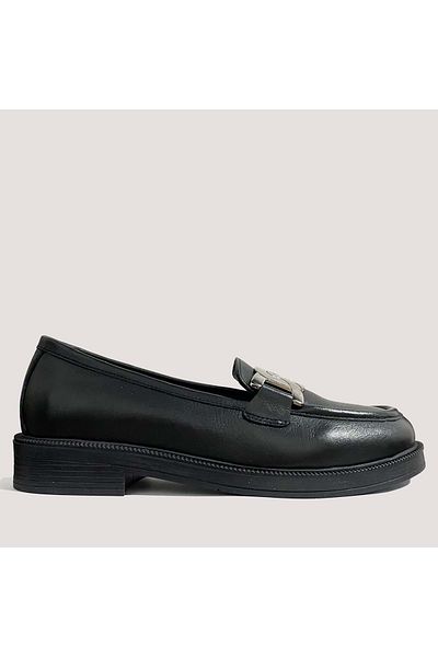 Bulldozer 250776   Women's Leather Buckle Casual Shoes - Black - 39