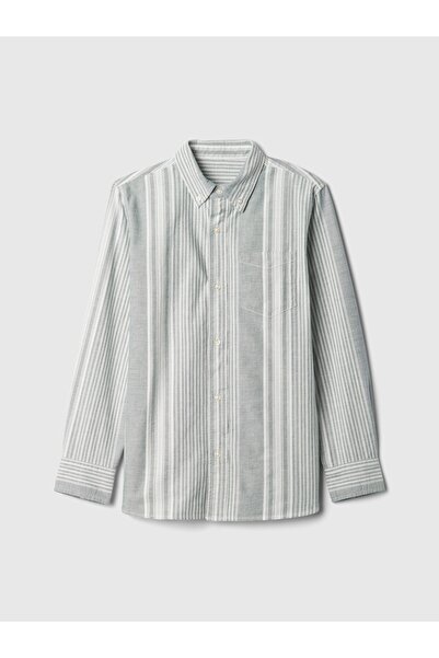 GAP Erkek Çocuk Yeşil Oxford Gömlek