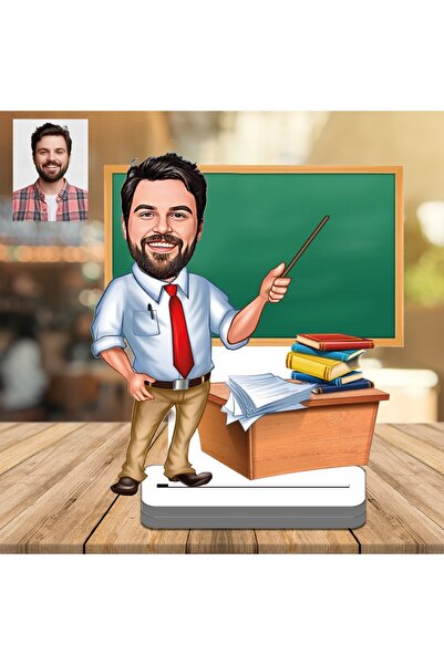wonderlike Bay Öğretmen 3D Ahşap Biblo,Sevgiliye Hediye,Doğum Günü Hediyesi