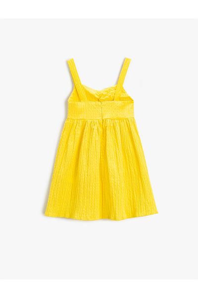 Koton Dress Midi Window Detailed Strappy Cotton