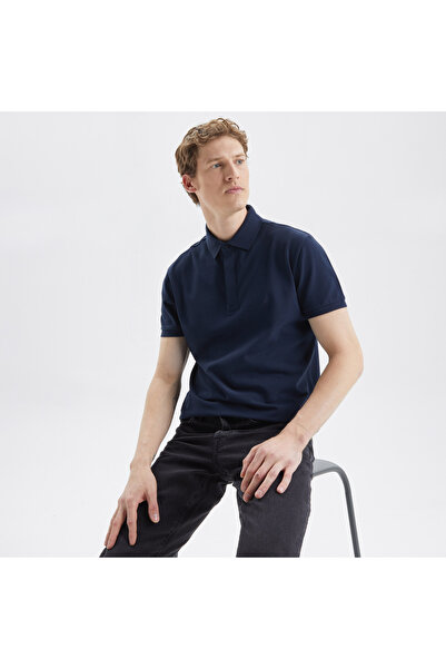 Nautica Erkek Lacivert Slim Fit Kısa Kollu Polo Yaka T-Shirt