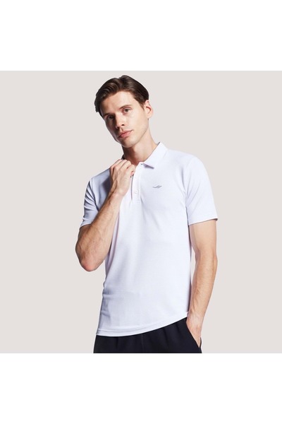 Lescon 1275 Men's Polo Neck Tshirt - White - m