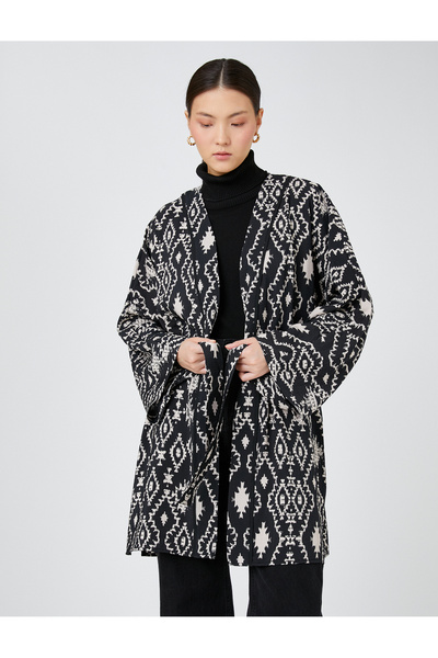 Koton Ethnic μοτίβο κιμονό ζώνη Midi μήκος