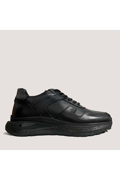MARCOMEN 20238 Men's Leather Imported Casual Shoes - Black - 40
