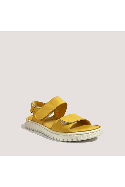 Bulldozer 8669 Women's Leather Sandals - Mustard - 41