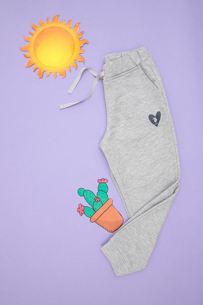 U.S. Polo Assn. Girl's Light Gray Melange Sweatpants 50296289 -Vr091