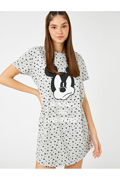 Koton Noční košile s krátkým rukávem Mickey Mouse s potiskem Disney License