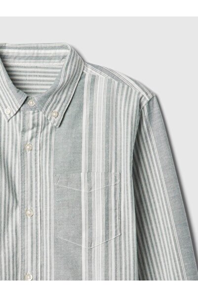 GAP Erkek Çocuk Yeşil Oxford Gömlek