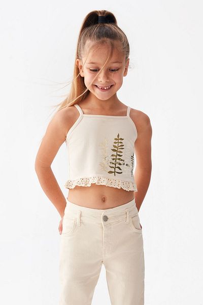 nk kids 36504-Зелена блуза - 4/8 кремава